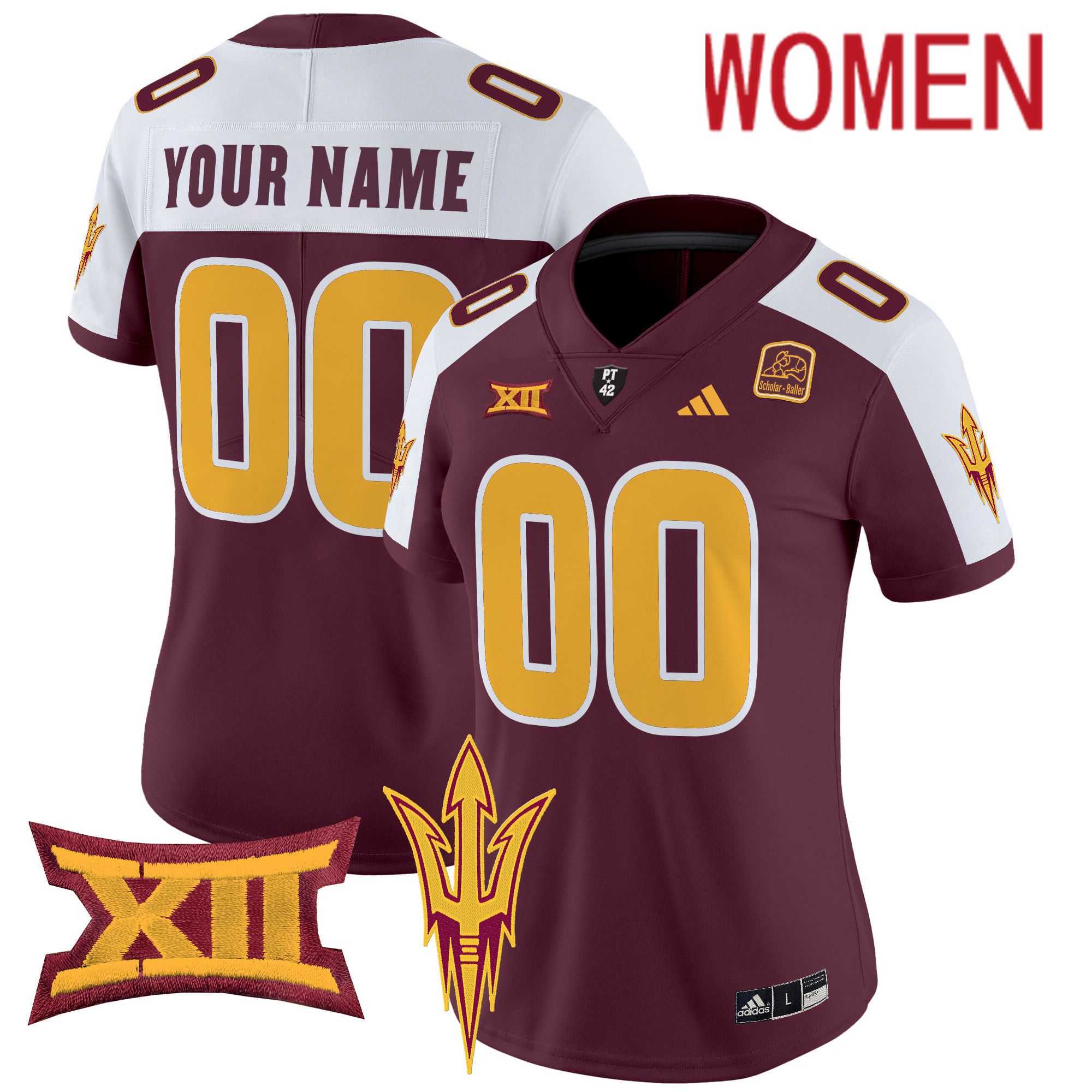 Women Arizona State Sun Devils Red 2024 Vapor Limited Custom NCAA Jersey style 1